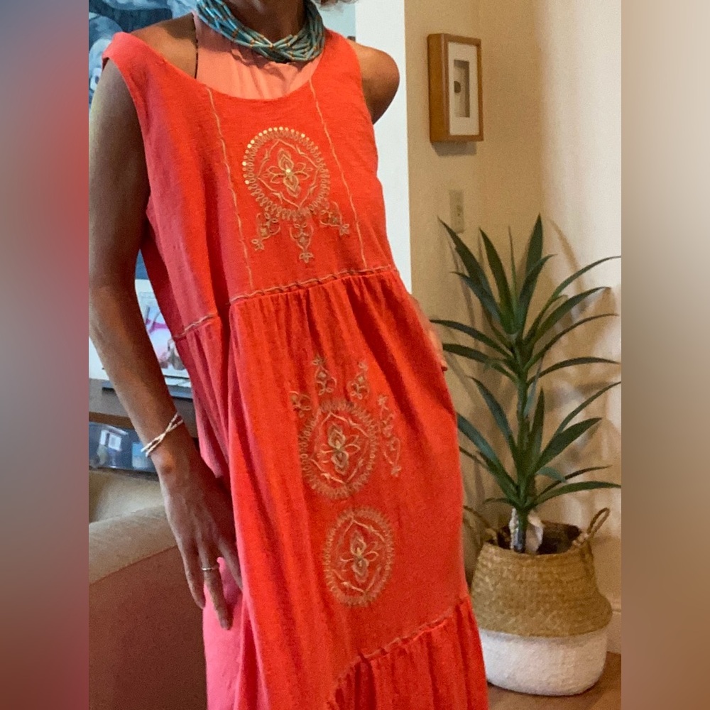 J. Jill - Embroidered Tiered Maxi Dress
